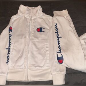 Kids champion track suit white